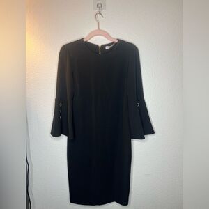 Calvin Klein tunic cape black dress